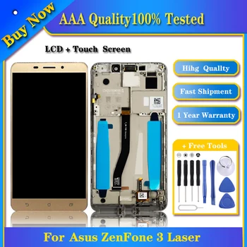 100% Testitud OEM LCD Ekraan Asus ZenFone 3 Laser ZC551KL Z01BDC Digitizer Täis Assamblee Telefon Osad Raam
