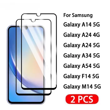2TK Ekraani Kaitsekile Samsung Galaxy A14 A04 A04e Klaas Karastatud Klaas Samsung A24 A34 A54 F14 M14 4G 5G Film