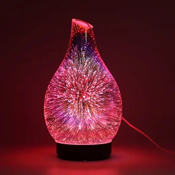 3D Klaas Värvikas Ilutulestik Õli Lamp Aroomiteraapia Masin Niisutaja Tehase Otsene Pakkumise Tabel Kodu Aroomiteraapia Niisutaja