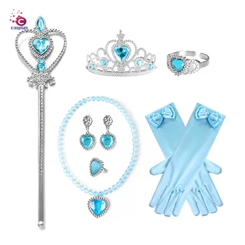 Cosplay Külmutatud Printsess, Armastus Kaelakee Komplekt Printsess Tüdrukute Ehted Laste Südame Teemant Crown Magic stick