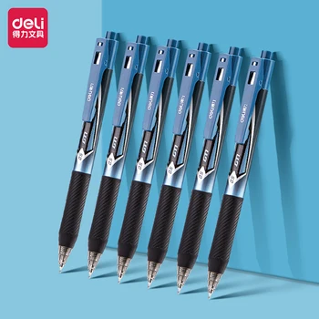 Deli 4tk/8pcs 0,5 mm Must Tint Geeli Pliiats Office Pen Kirjatarvete kvaliteetne Pen Allkirja Pen Õpilane koolitarbed Pen Eksam