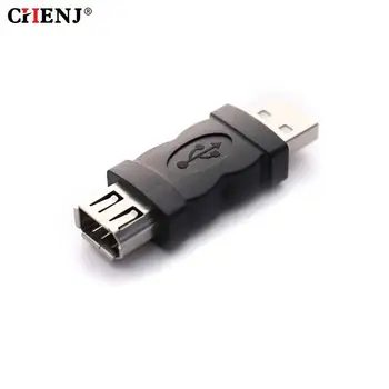 Firewire IEEE 1394 6 Pin Emane USB 2.0 Type A Male Adapter Adapter, Kaamerad, Mobiiltelefonid, MP3-Mängija, Pda Must