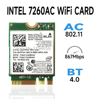 intel 7260NGW Intel Dual Band Wireless-AC 7260 7260NGW AC-7260 802.11 ac, Dual Band, 2x2 Wi-Fi + Bluetooth 4.0 intel 7260 AC