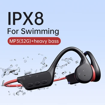 Luu Juhtivus Kõrvaklapid Bluetooth-ipx8-ga-Veekindel MP3-Mängija Hifi Kõrva-konks Kõrvaklapid Koos Mikrofoniga Peakomplekti, Ujumine