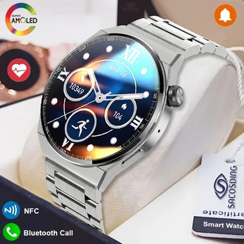 NFC Smart Watch Mehed GT3 Pro AMOLED 390*390 HD Ekraan Südame Löögisageduse Bluetooth Kõne IP68 Veekindel SmartWatch Jaoks realme Xiaomi 2023