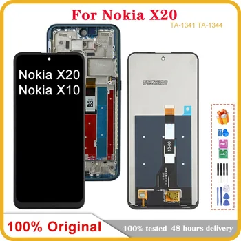 Originaal Nokia X10 X20 TA-1350 TA-1332 TA-1341 TA-1344 LCD Ekraan Puutetundlik Digitizer Assamblee Asendamine