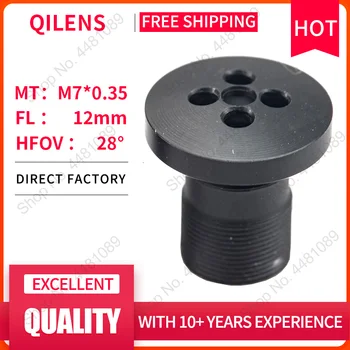 QILENS M7 nupp Objektiivi FL 12mm Pinhole 1/3 CCD, mille Ava F2.0 Mini CCTV HD 1Megapixe Turvalisuse Kaamerad