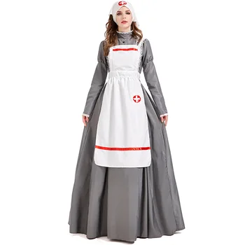 Sõja Lahinguvälja Õe Kostüüm Ühtne Täiskasvanud Naiste Halloween Purim Fantasia Cosplay Kleit Üles