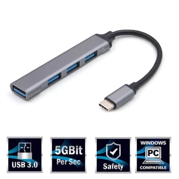 USB docking station HUB hub 4 Port Multi Splitter Adapteri USB OTG C HUB USB Type C 3.1 Macbook Pro 13 15 Õhu Mi Pro