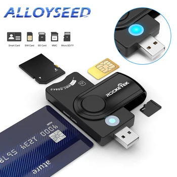 USB SIM Smart Card Reader Panga Kaart IC/ID EMV SD TF MMC Mälukaardi Lugeja, USB-CCID ISO7816 DNI Kodanik Mälukaardi Lugeja-Adapter