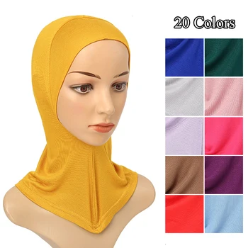 Uus Soft Modal Läbilöök Ühise Põllumajanduspoliitika Moslemi Hijab Müts Naine Reguleeritav Värviga Sisemine Hijab Turban Elastse Paela, Köie-Islami Müts